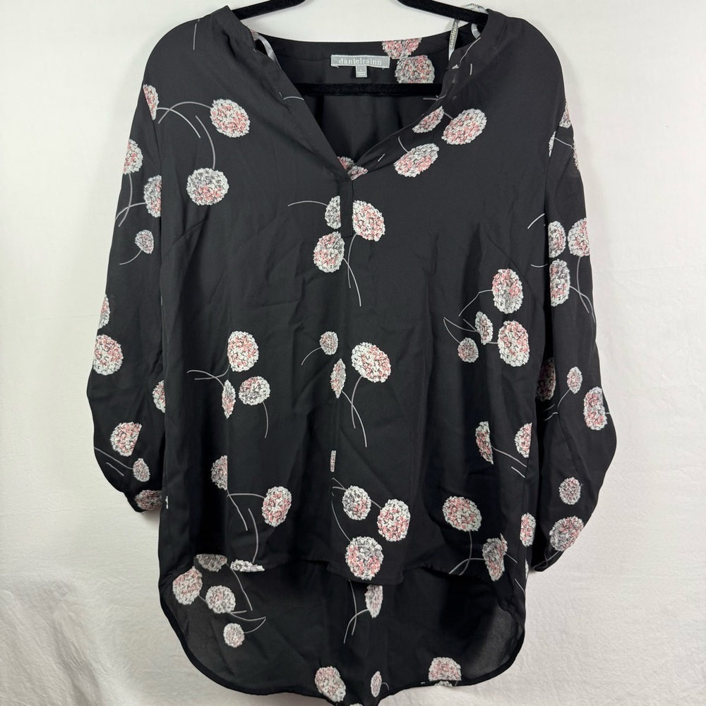 Daniel Rainn Black and Pink Blouse Women’s Size L